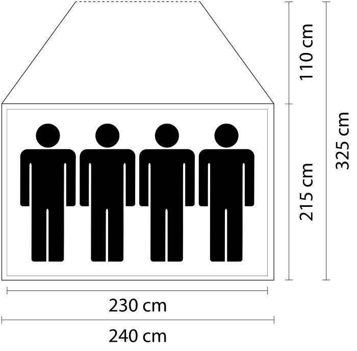 Telt til 4 personer Barcelona 240 x 325 cm - Sunlife